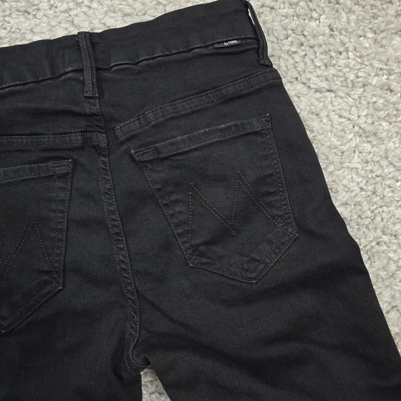 Mother High Waisted Looker Jeans Womens 25 Not Guilty One Liner Black Skinny - Picture 10 of 16
